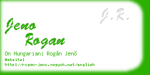 jeno rogan business card